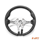FloKraft Carbon Fibre with Leather Wrap Steering Wheel for BMW M SPORTS F20 F22 F23 F45 F30 F31 F32 F33 F36 & F87 M2 M3 F80 M4 F82 F83